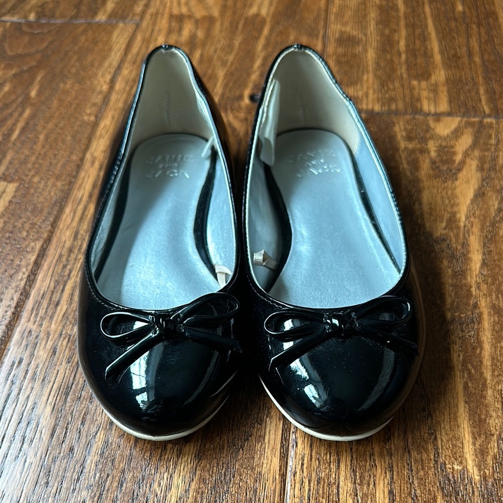 Janie and Jack Black Patent Leather Ballet Flats- size 12